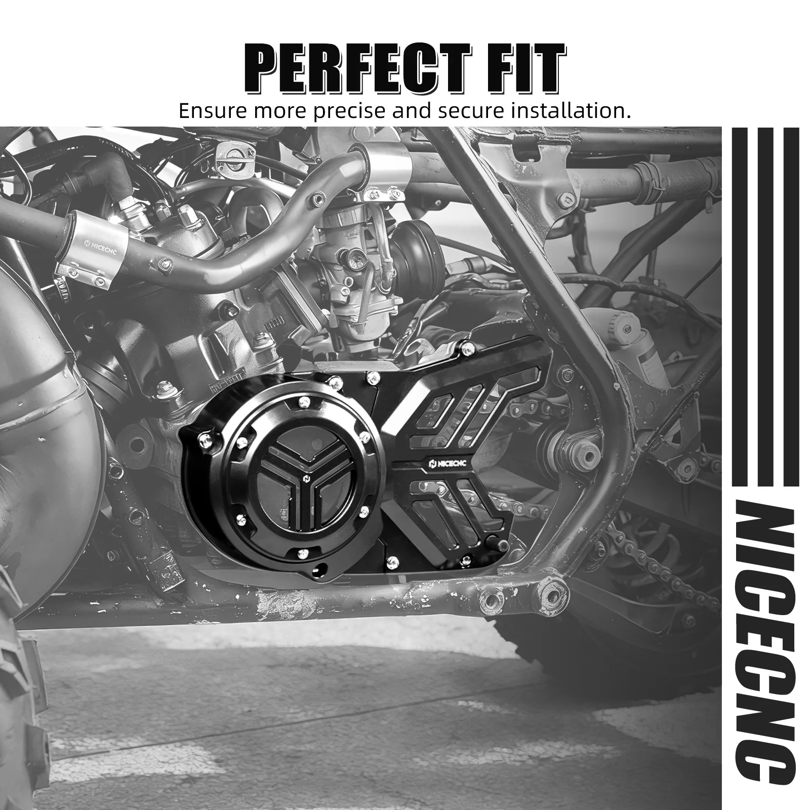 NICECNC For Yamaha Banshee 350 YFZ350 1987-2006 Stator Cover Aluminum Chain Guard ATV Accessories Replaces 2GU-15411-00-00