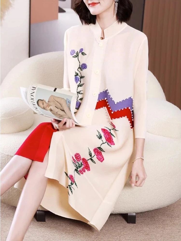 

new spring autumn office lady Fashion casual loose brand female women mother stretch dress