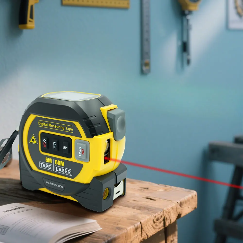 

Hot Sell Laser Tape Measure 3 In 1 Digital Tape Measure High Precision Laser Rangefinder Steel Tape Measure High Elasticity
