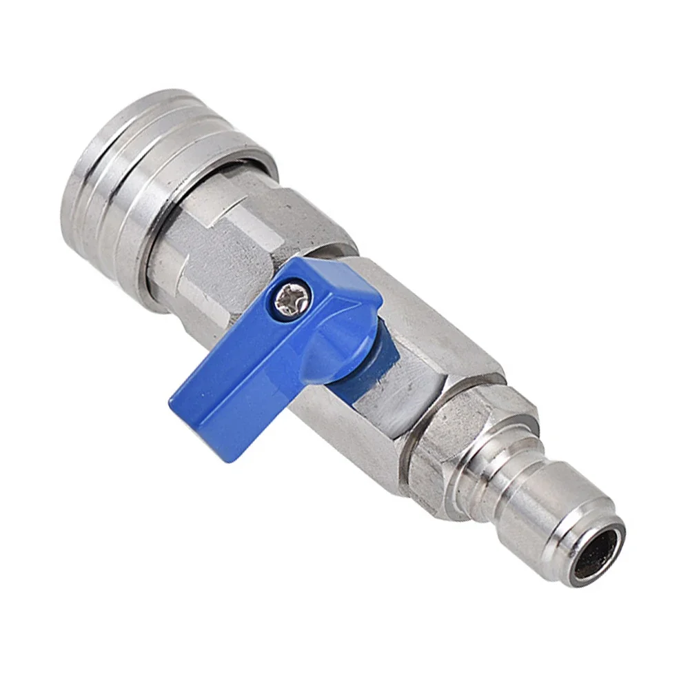 High Pressure Washer Ball Valve Kit 3/8 Inch Quick Connector For Power Washer Hose Control Water Flow Switch