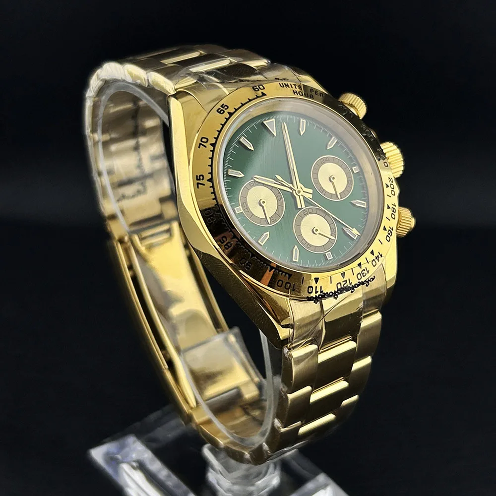 VK63 watch men's chronograph quartz movement stainless steel men's watch custom logo sapphire glass VK63 movement watch