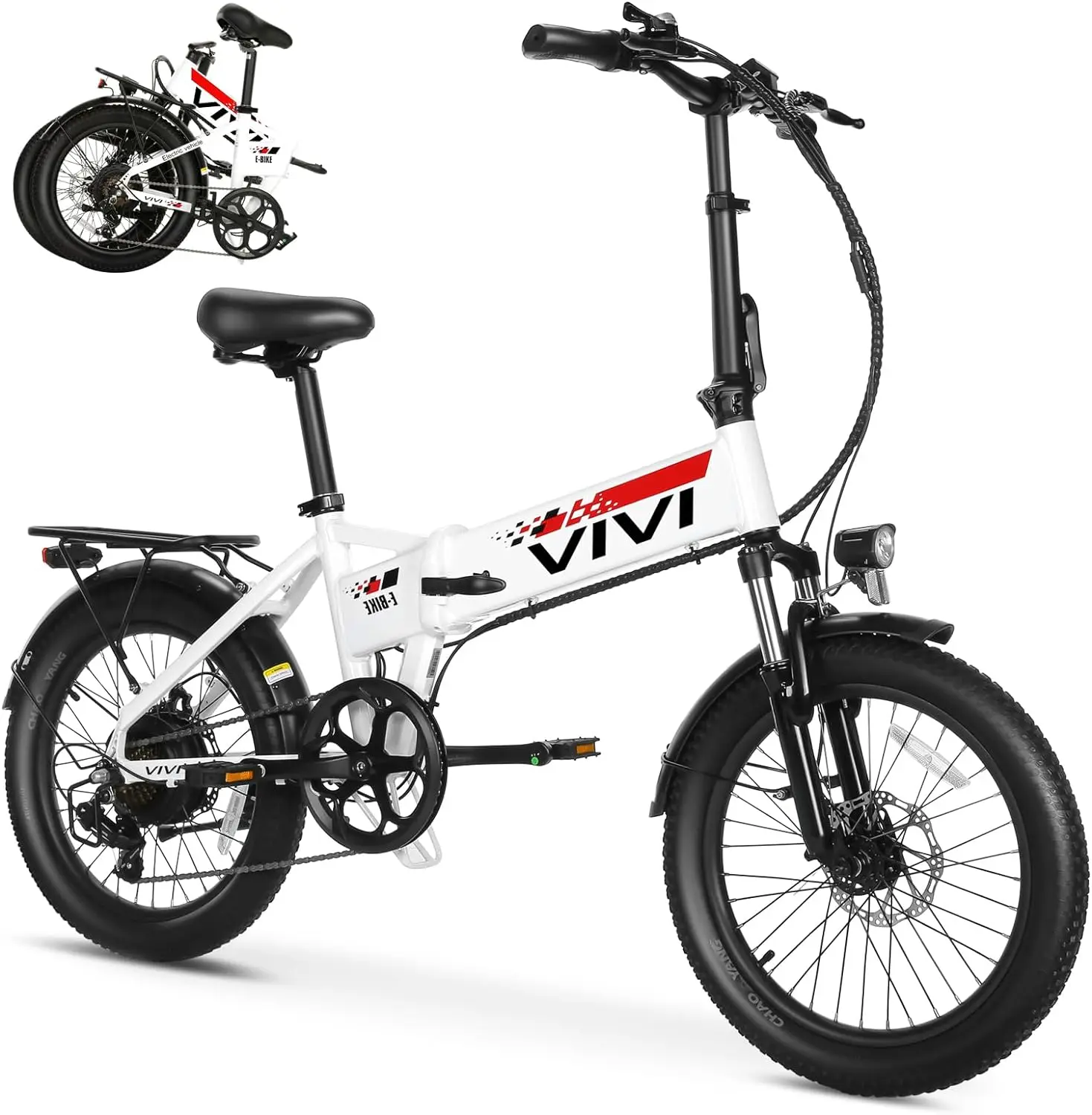 

Electric Bike, 20" Folding Electric Bike 500W Ebikes for Adults, Foldable Ebike with 48V Removable Battery