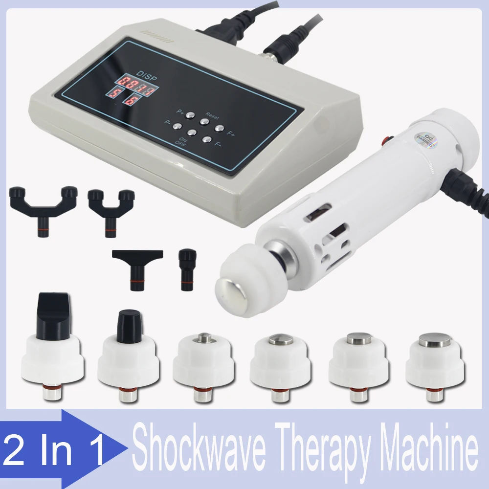 

Shockwave Therapy Machine ED Physiotherapy Shock Wave Instrument Sport Injury Pain Relief 2 In1 Chiropractic Gun Body Massager