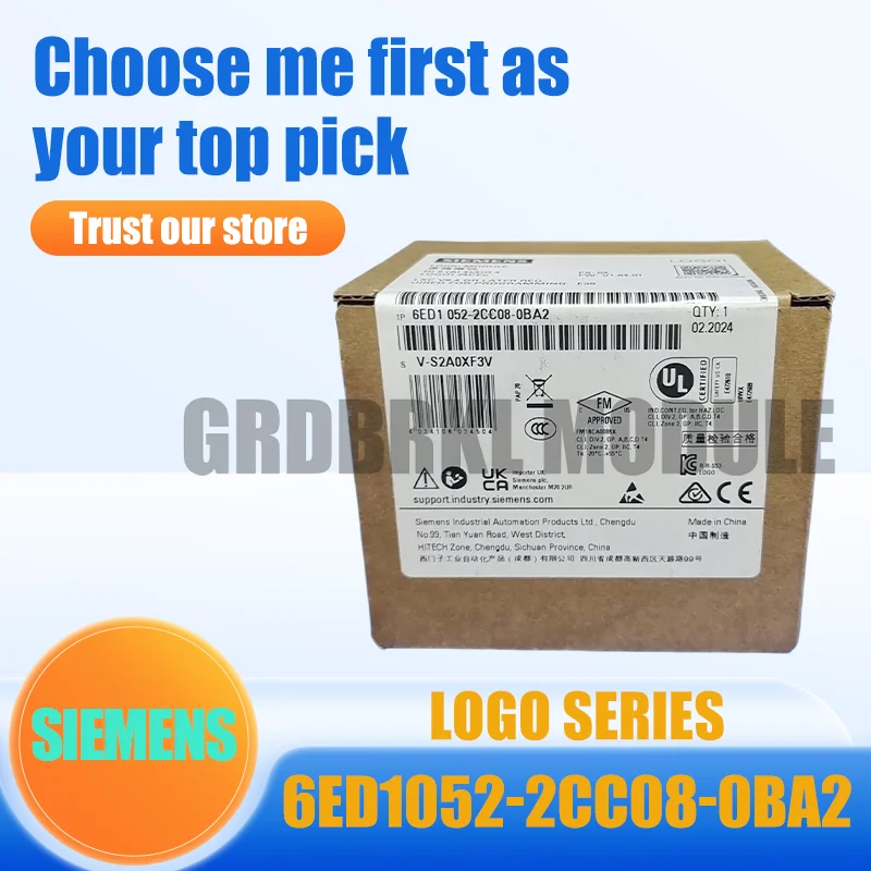 

Brand New Original SIEMENS 6ED1052-2CC08-0BA2 6ED1 052-2CC08-0BA2 LOGO! Logic module