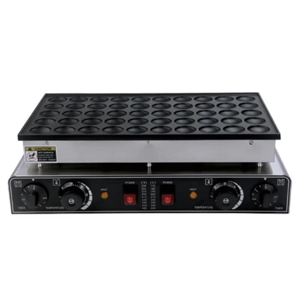 XEOLEO الفولاذ المقاوم للصدأ 50 ثقوب فطيرة صانع غير لاصقة آلة فطائر صغيرة الكهربائية الهولندية فطيرة صغيرة صانع الوافل #2