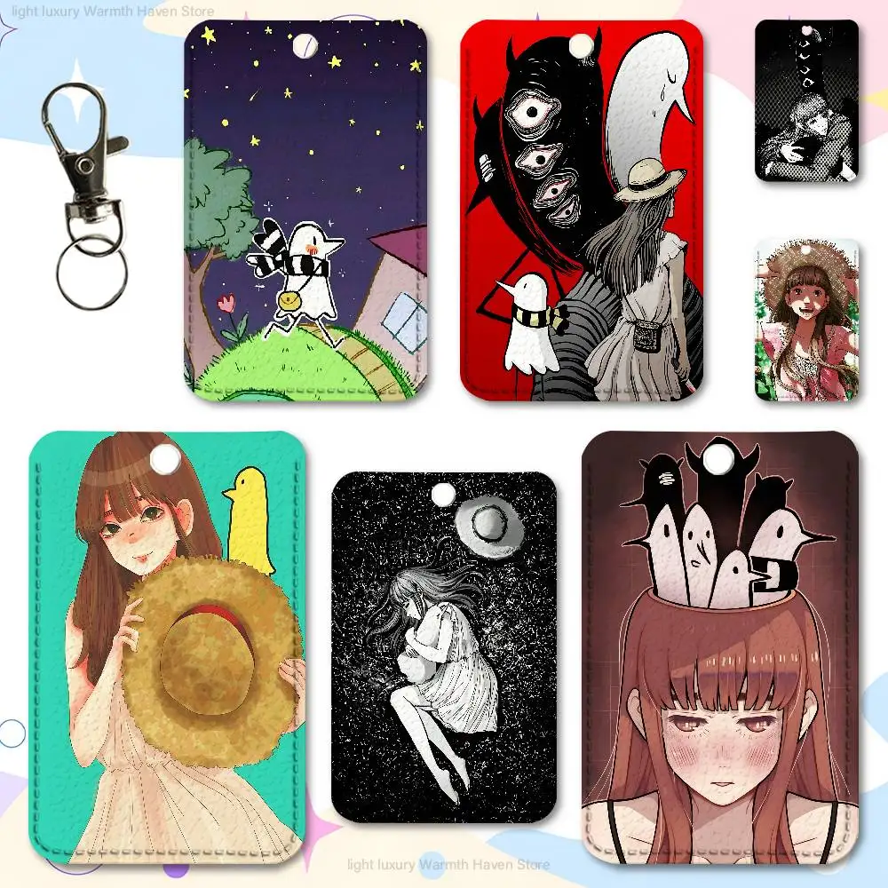 

O-Oyasumi Goodnight P-Punpun Custom Access Card Case Leather Card Holder Transportation Card Case Gifts