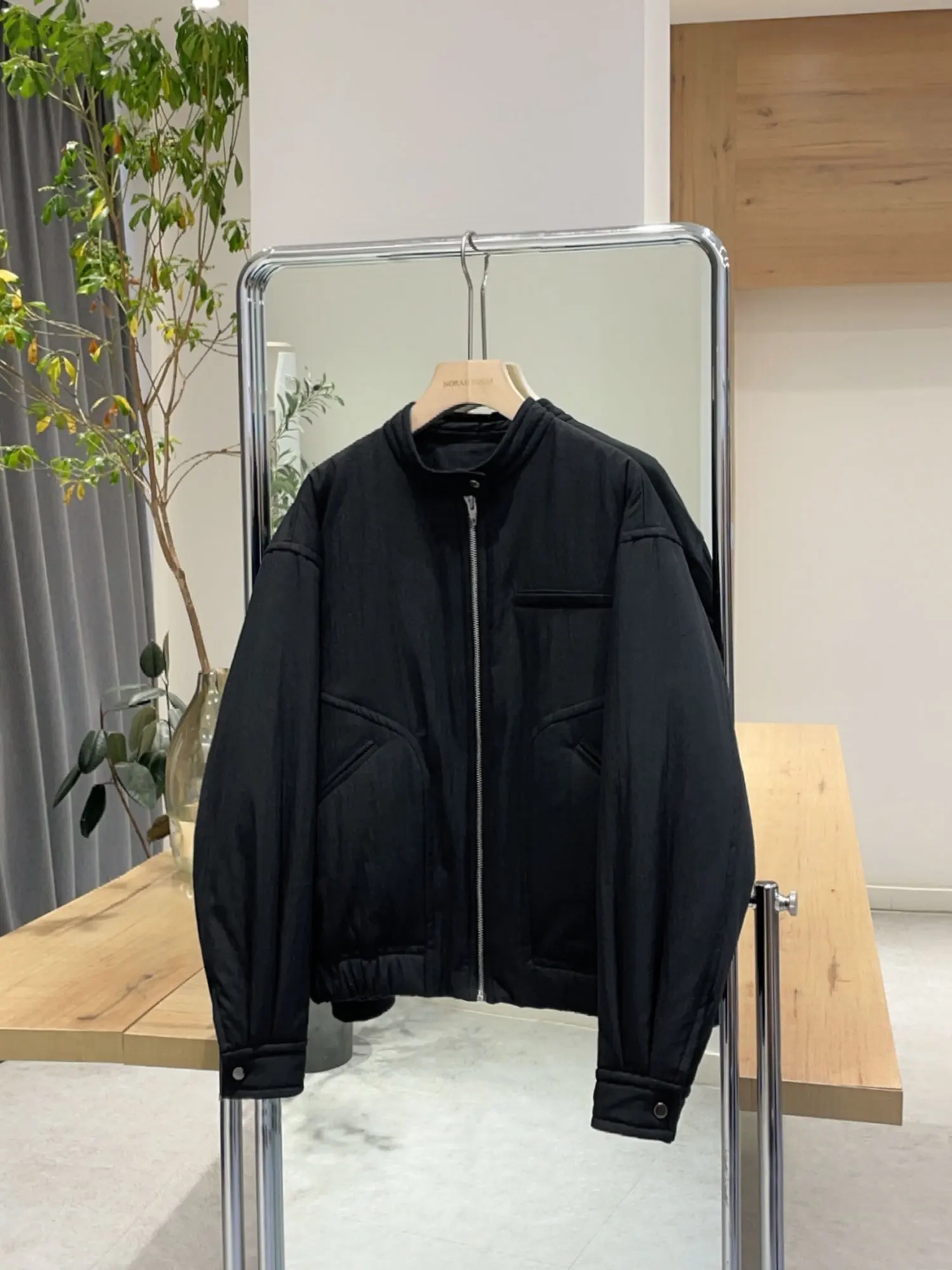 本物の Noxiao La 春 2025 新作 Sle KP スタンドカラー ハリントン ジャエット コットン アウター 韓国 Sle ストレート カット