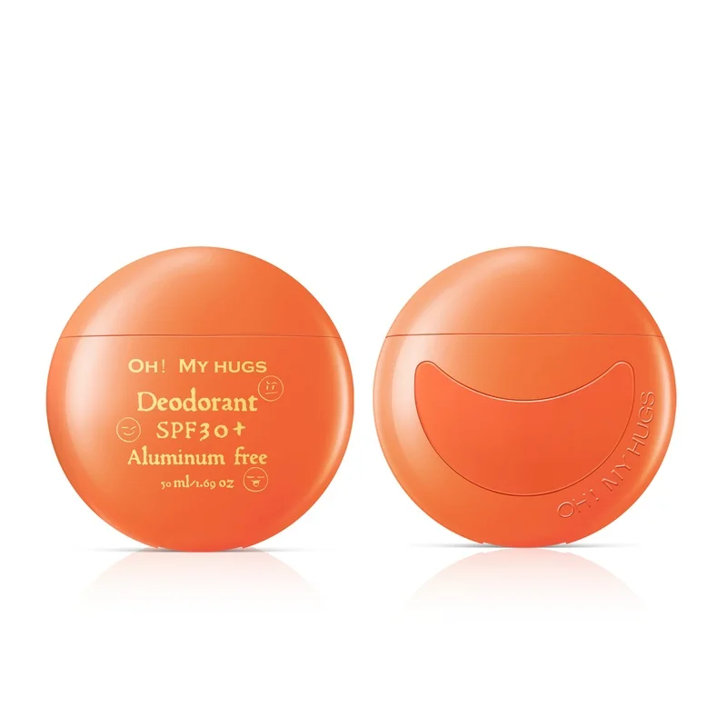 Orange Sunscreen Deodorant 2-in-1 SPF Protection Antiperspirant Odor Control Sweat Block for Outdoor Sports