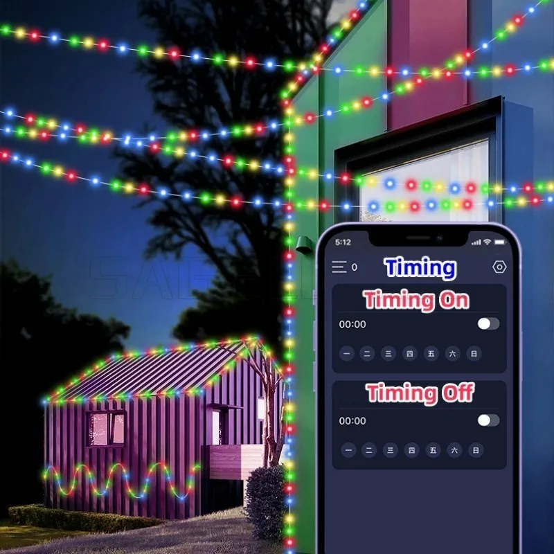 5V Led Fairy Light Strip Christmas Lights Smart Bluetooth USB Music Festoon Street Garland Wedding Birthday Party Decor for Home
