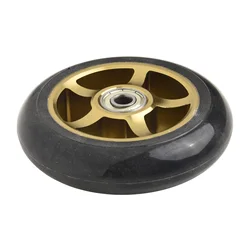 100mm Pro Scooter Wheels With Bearings Aluminum Alloy Hub High Elasticity Hub Wheel For Kickscooter Scooter Speed Skating Wheel