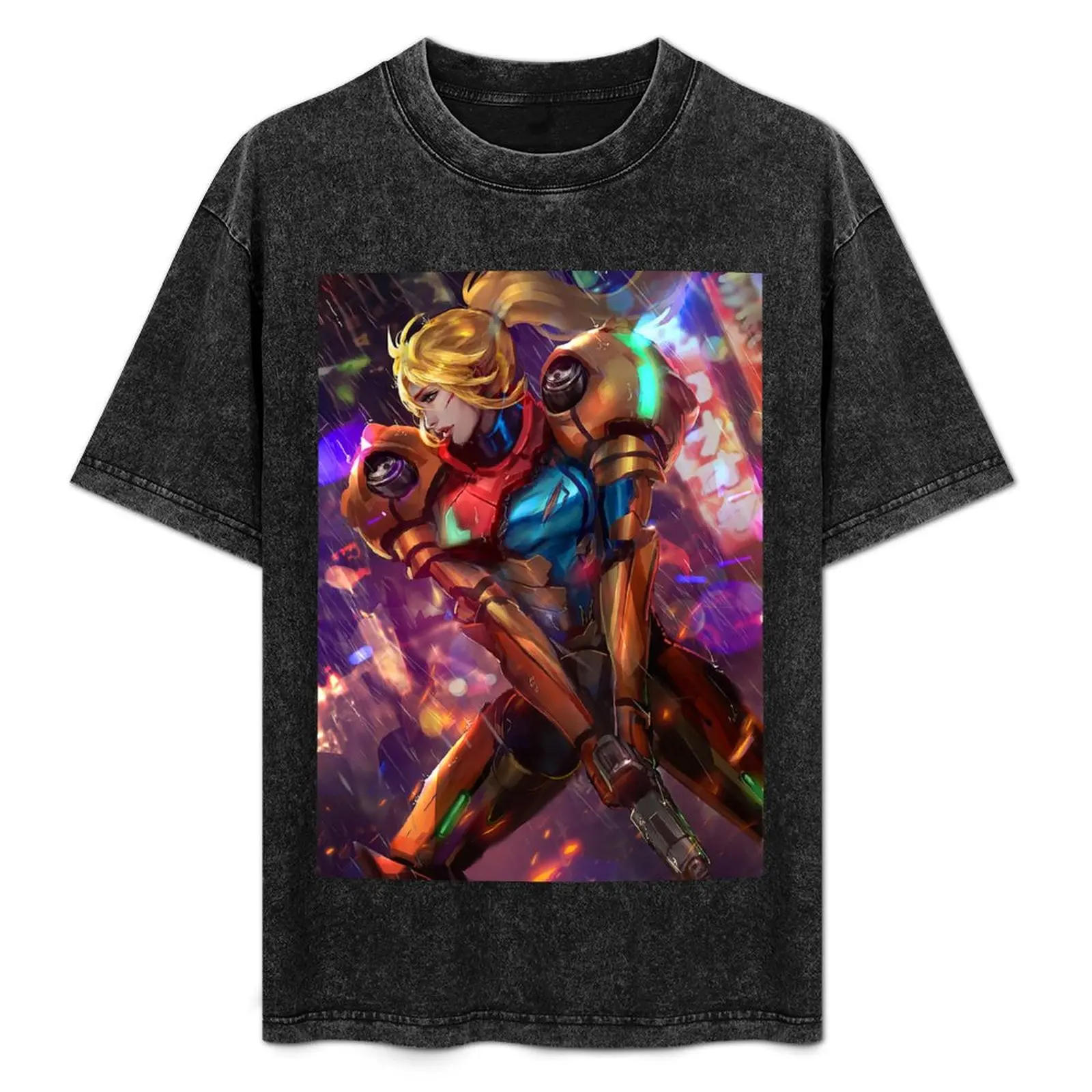 Samus Aran Is Ready For Action T-Shirt plus size tops animal prinfor boys anime tshirt essential t shirt mens champion t shirts