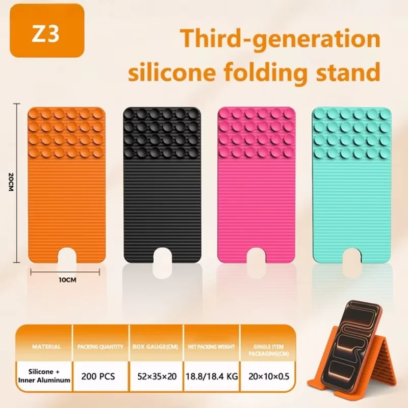 Cell Phone Bracket with Sucker On The Wall, Multi-angle Foldable Lazy Cell Phone Bracket, Portable Ultra-thin Flat Bracket view 3