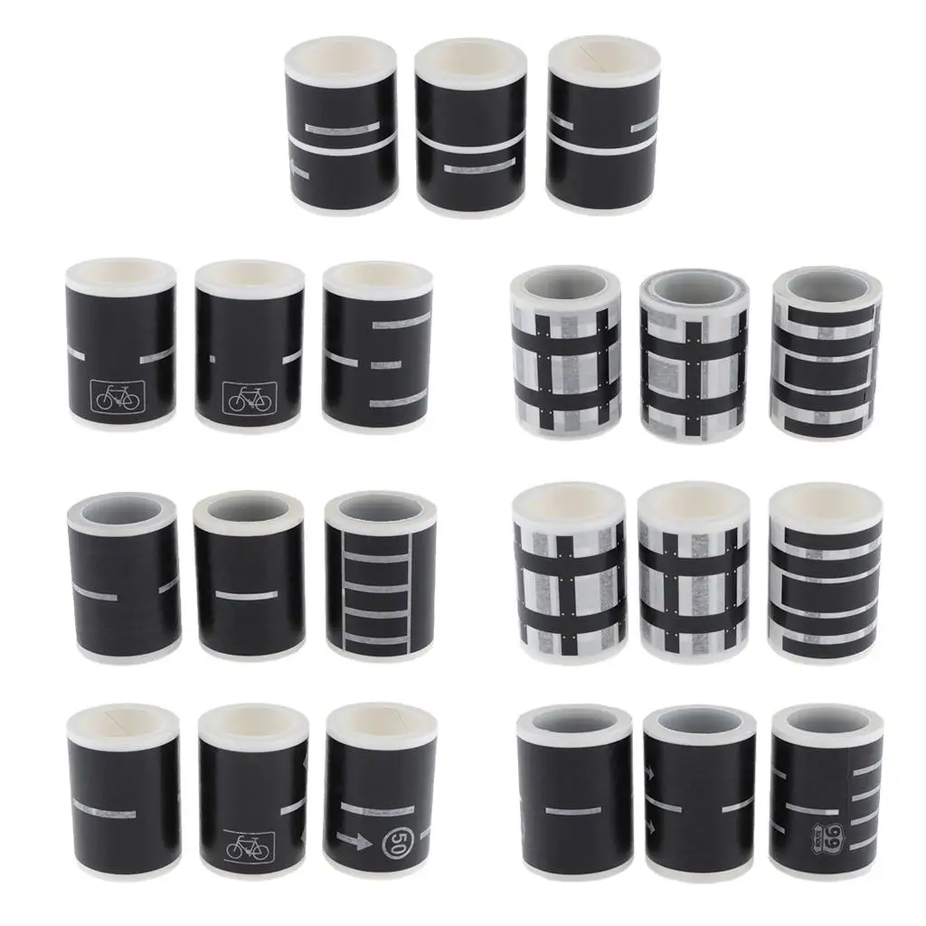 3 шт. клейкая игрушечная машина, дорожная наклейка, съемная малярная лента, детский автомобиль, игра