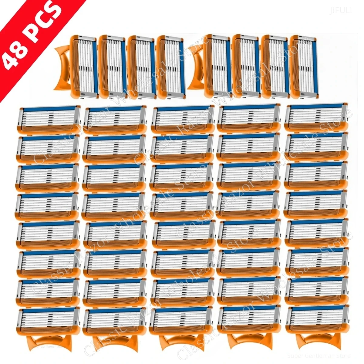 5 lâminas de barbear substituição segurança manual máquina barbear lâmina lâminas aço inoxidável à prova dwaterproof água terno para fusão5