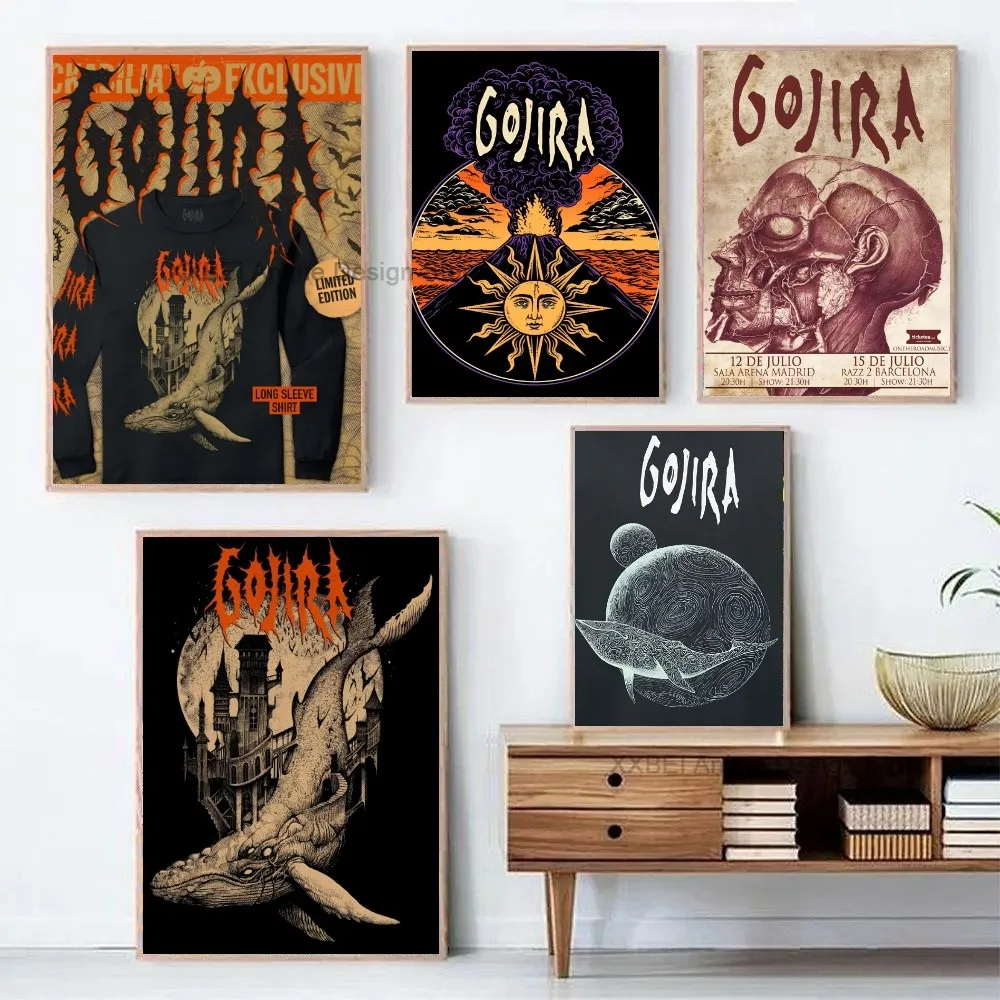 Gojira Band Poster Paper Print Home Living Room Bedroom Entrance Bar Restaurant Cafe Art Painting Decoration