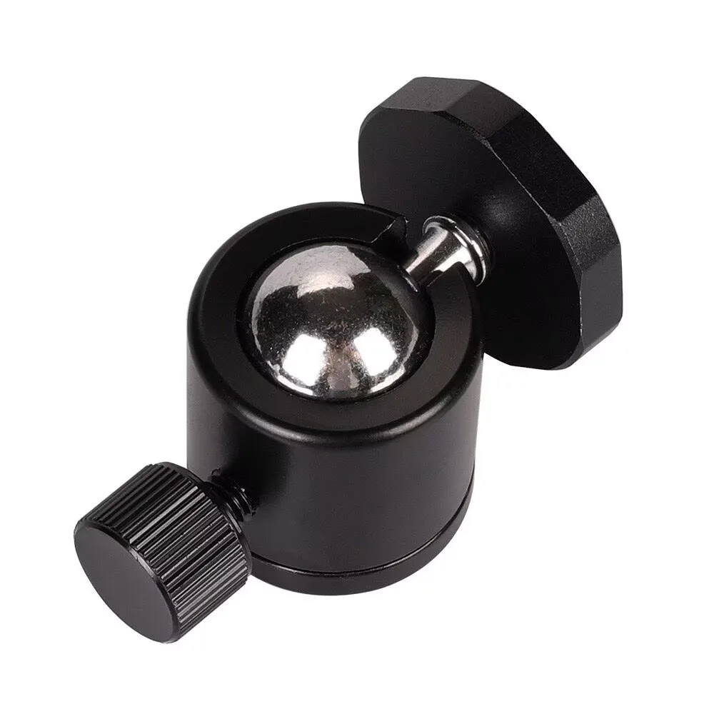 1/2pcs1/4 Gimbal High-end all-metal 360 Degree Swivel Mini Ball Head 1/4 Tripod Screw Head for Cameras