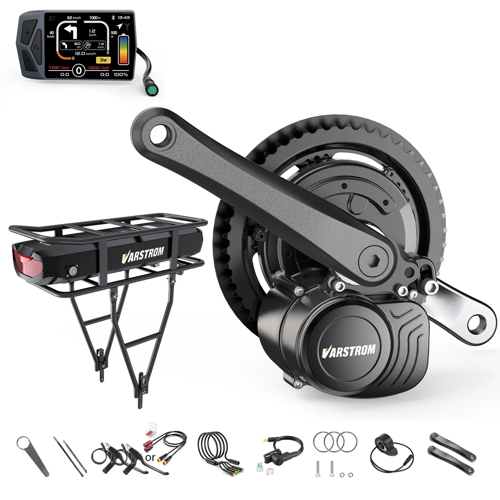 AliExpress TONGSHENG Tongsheng 750W 500W 250W Motor Kit TSDZ8 TSDZ2B Mid Drive Torque Sensor Engine Electric Bicycle Conversion Kit 13Ah 20Ah Battery