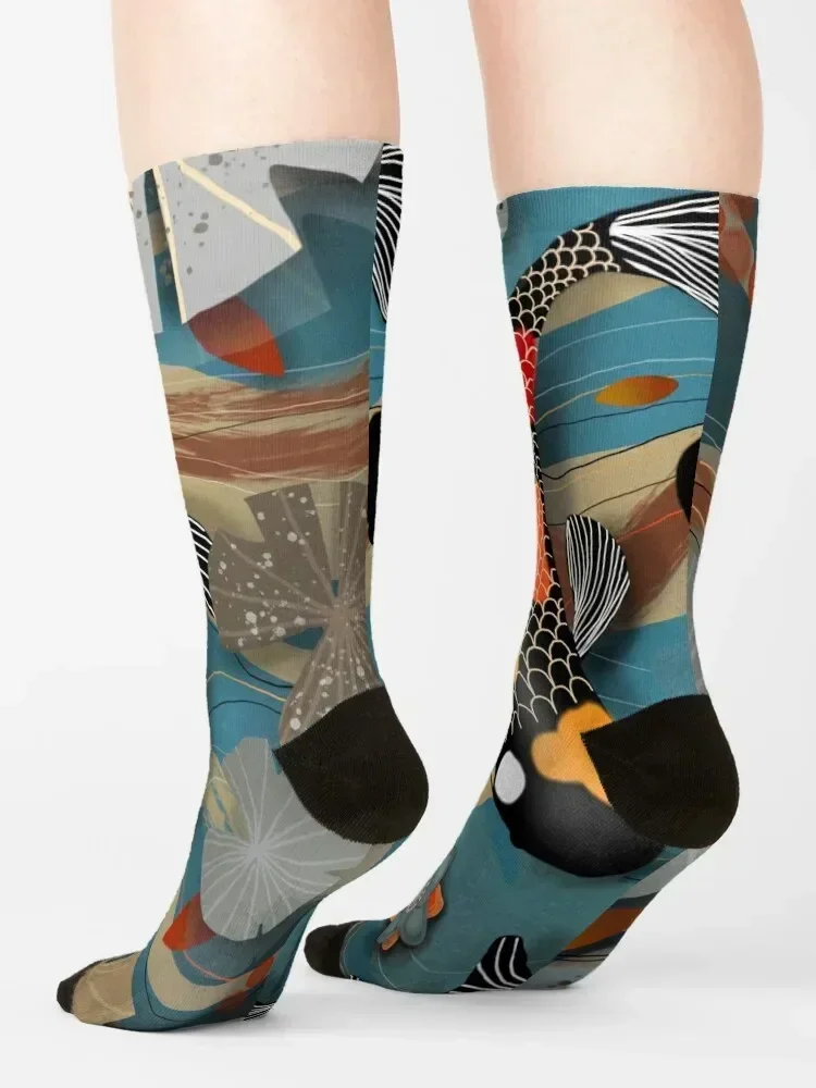 Koi Watergarden Socks Climbing hip hop luxury moving stockings Ladies Socks Men's