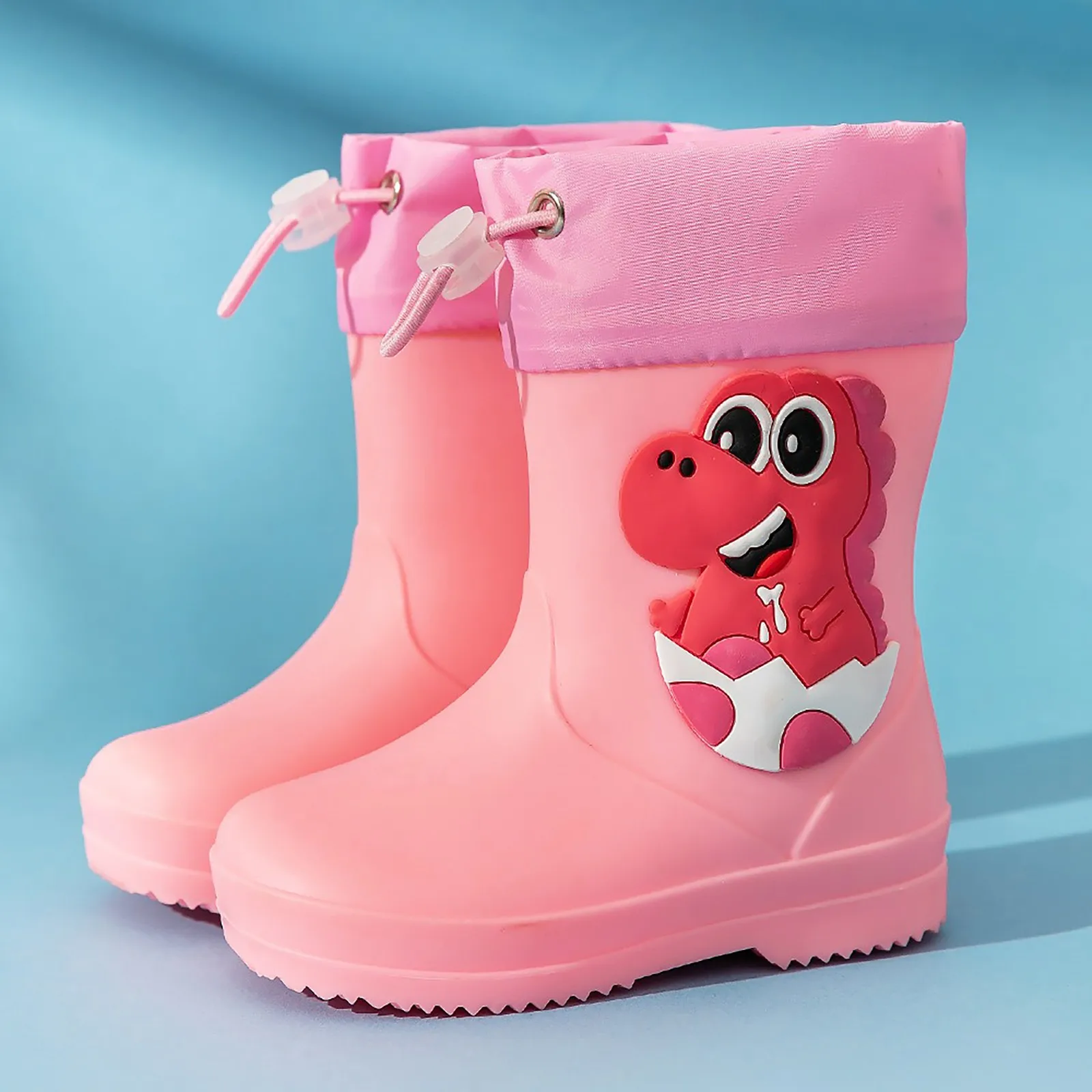 Kids Girl Boy Rain Boots Waterproof Toddler Rainboots Children\'s Shoes Rubber Boots Kids Baby Cartoon Dinosaur Water Shoes Boots