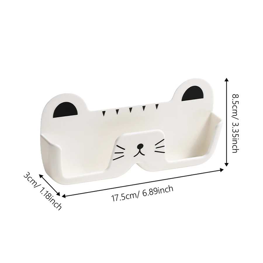 1 Stück Niedliches Katzen-Sonnenbrillen-Etui Tragbare Wandmontierte Bohrfreie Aufbewahrungshalterung für den Hausgebrauch - Brillen-Organizer und Display – Detail 6