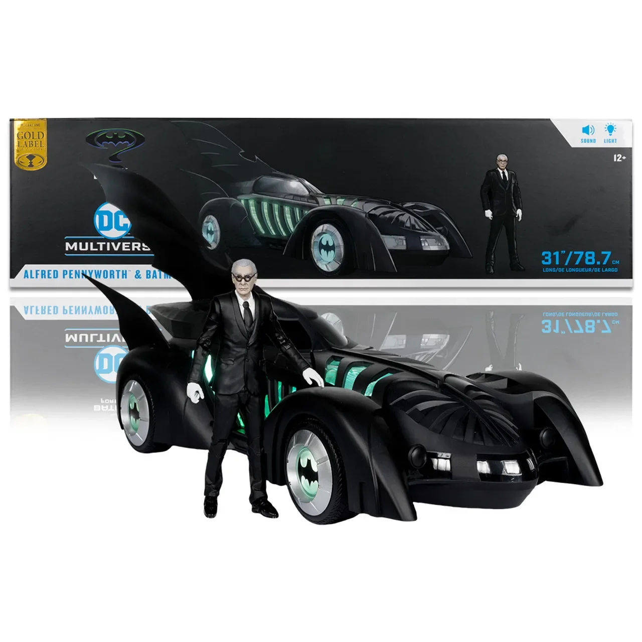 McFarlane Toys Alfred Pennyworth & Batmobile (Batman Forever) Vehicle and 7