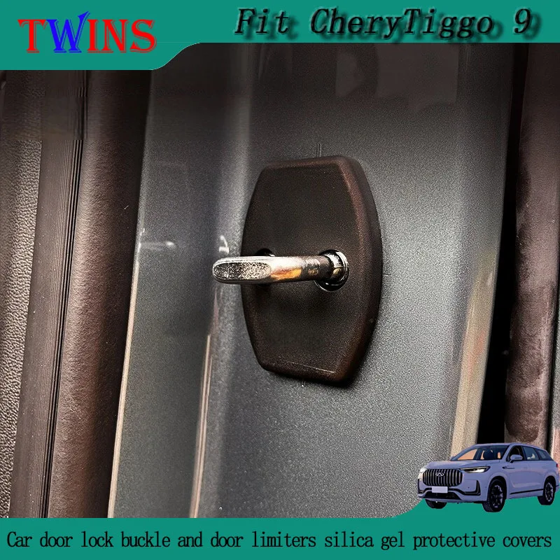 

Подходит для автомобилей Chery Tiggo 9, специальная пряжка дверного замка и ограничители дверей, защитные чехлы из силикагеля, аксессуары для салона автомобиля