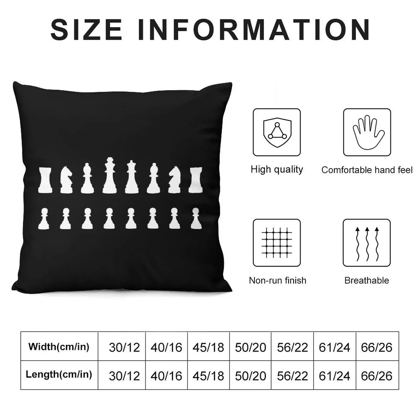 White Chess Pieces Full Set Throw Pillow Pillow Case christmas supplies Pillowcase Christmas Covers pillow