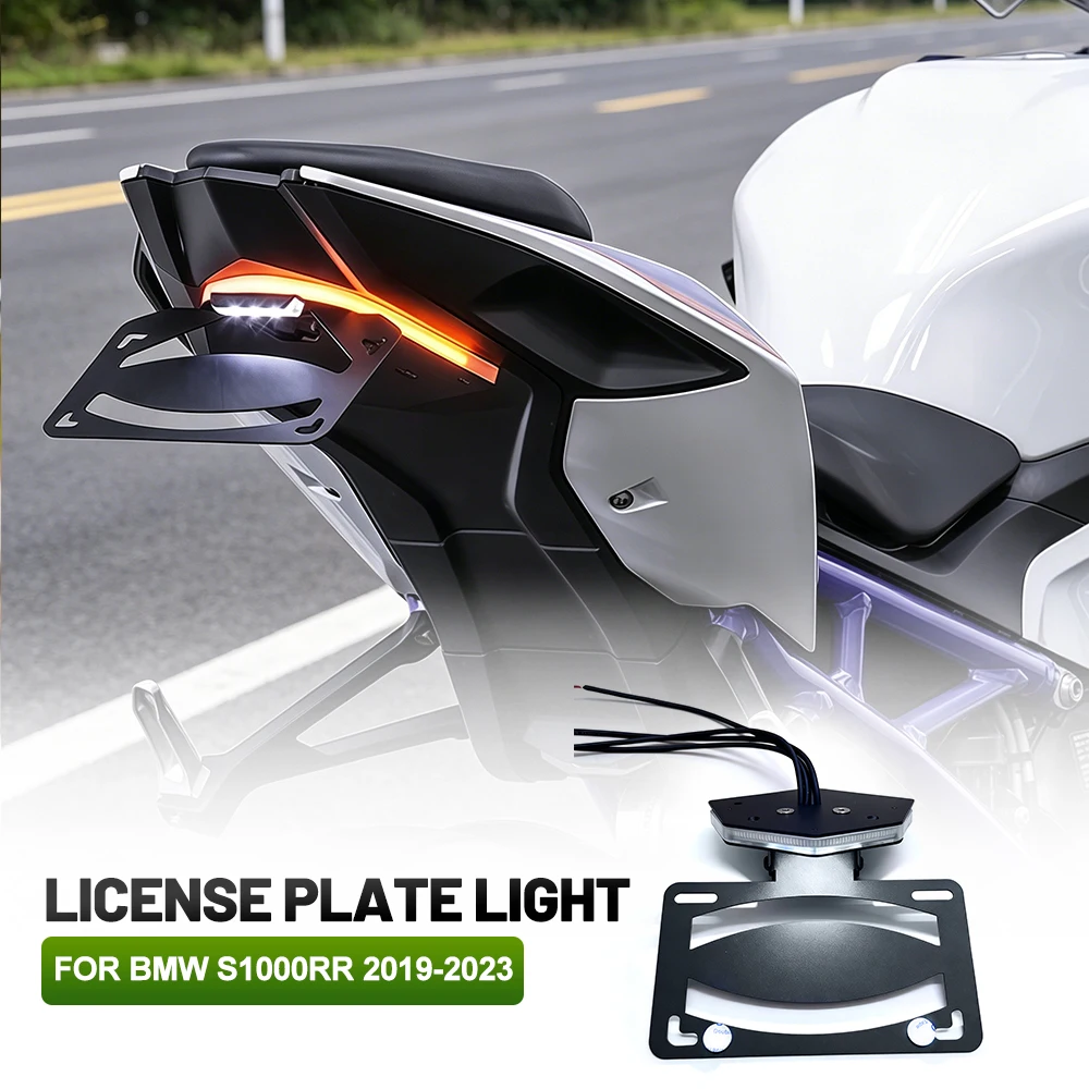 Motorcycle License Plate Bracket Durable Exterior Modification City Driving Rustproof For BMW S1000RR 2019-2023