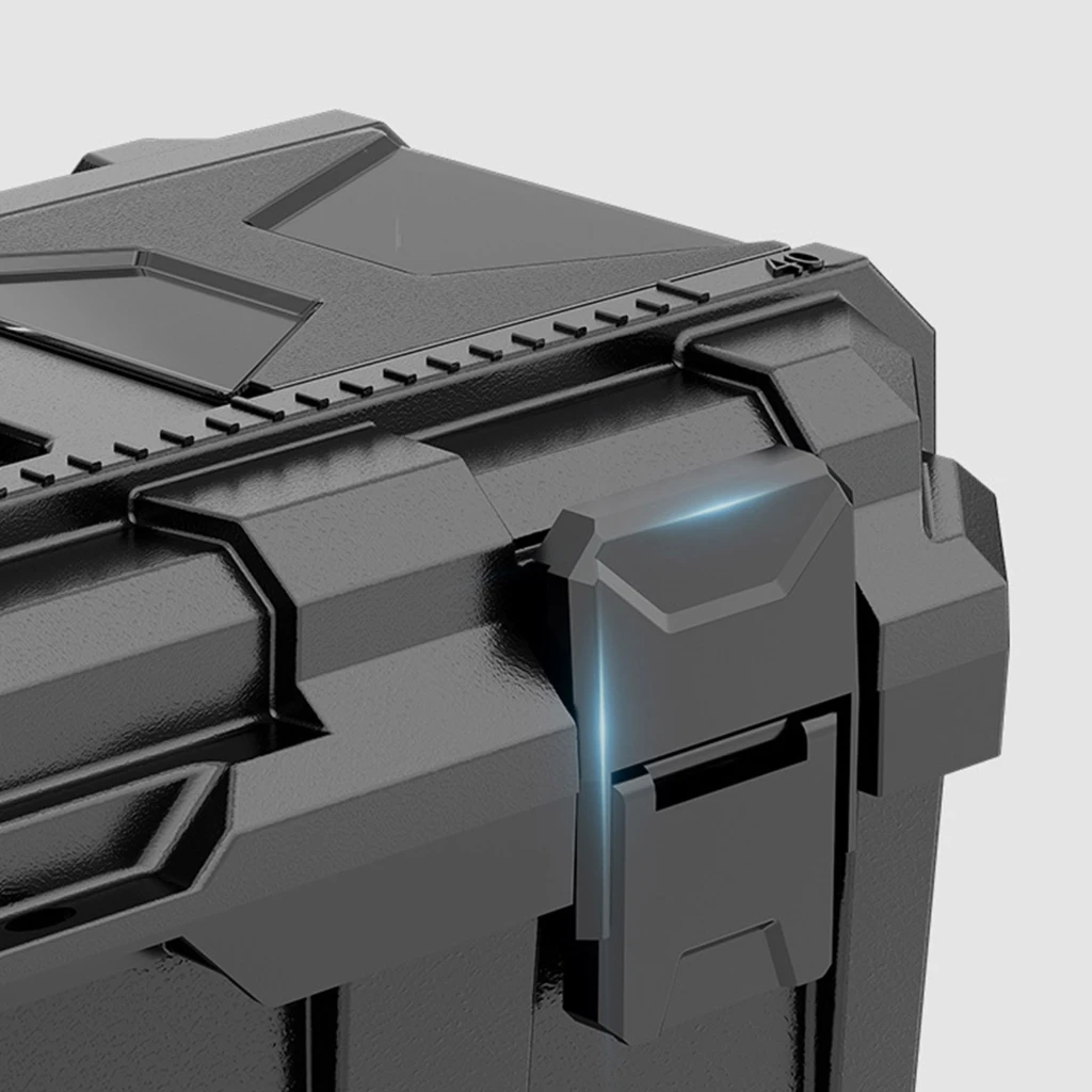 Reinforced Container Essential Tool Box with Secure Compartments Reinforced Mechanic Tool Chest Lockable Case for Repair