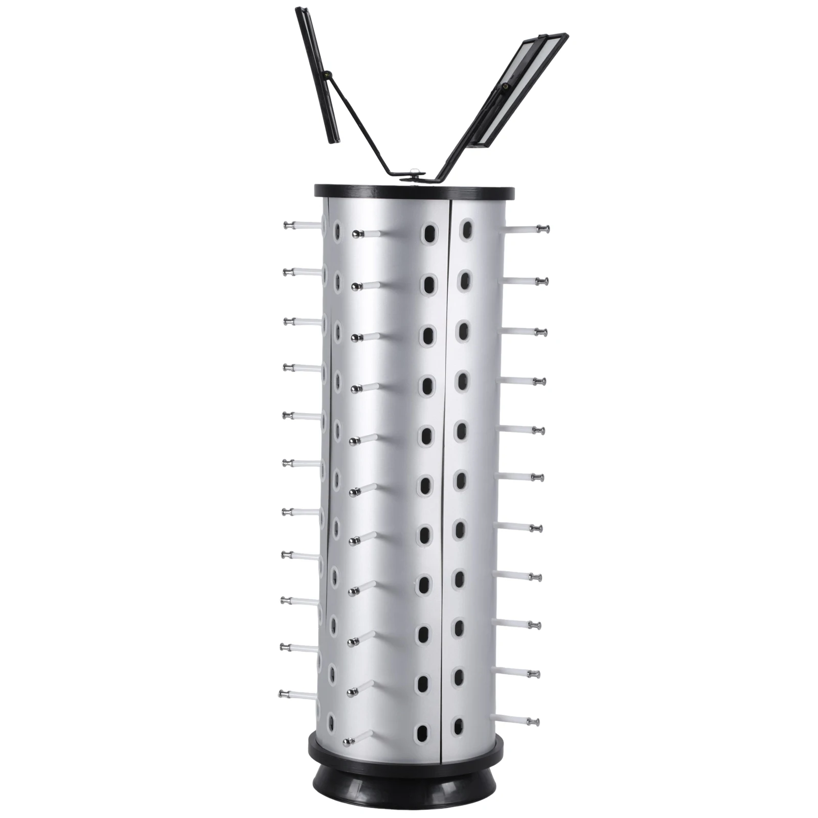 

360 Rotating 44 Pairs Sunglasses Eyewear Holder with Mirror Sunglasses Display Stand 44 Pairs of Glasses Storage Freestanding