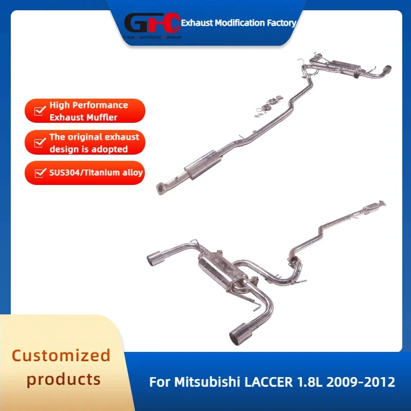 

Высокопроизводительная выхлопная система GFC SUS304 Catback Valvetronic с глушителем для Mitsubishi Lancer 1.8L 2009-2012, автомобильные аксессуары