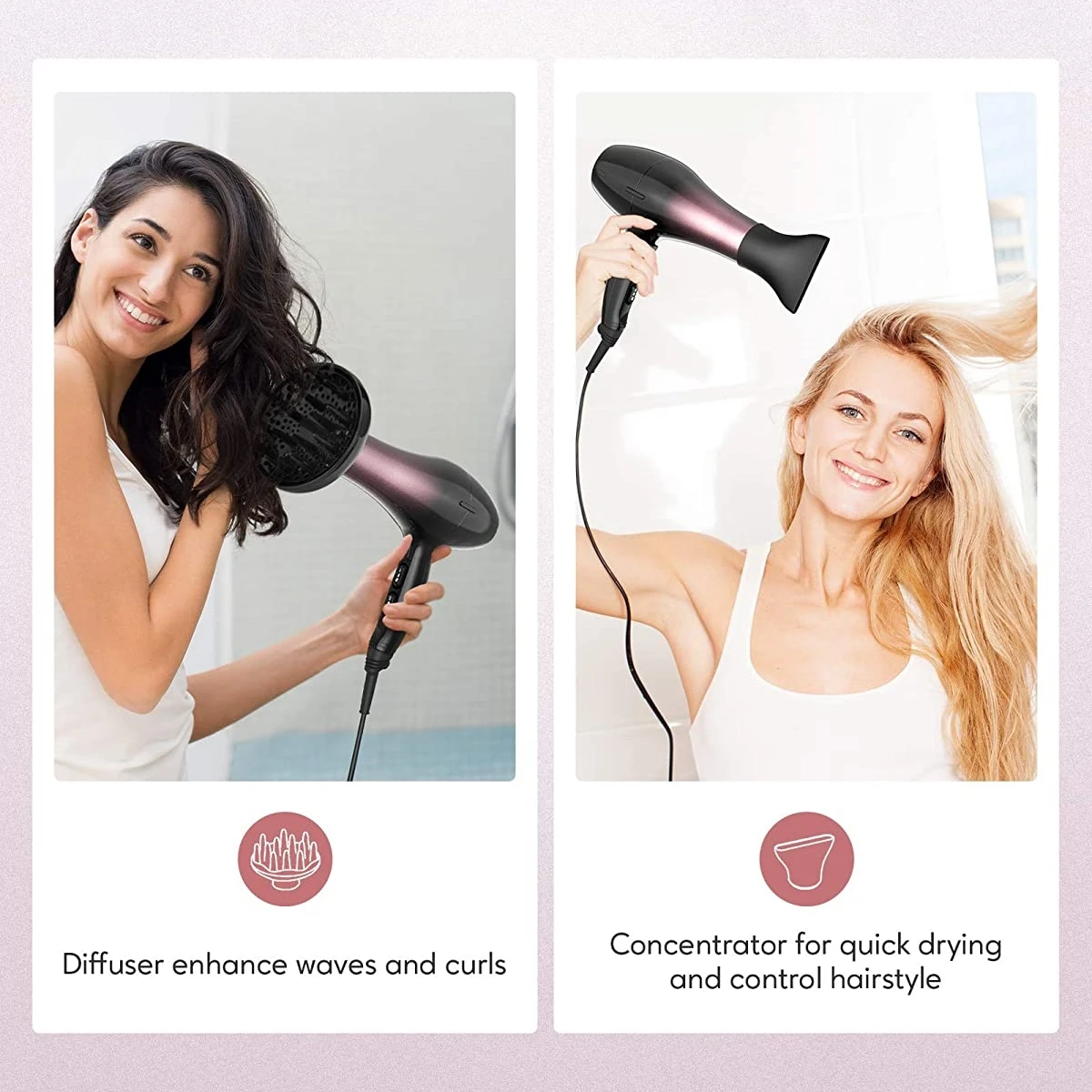 KIPOZI Professional Hair Dryer 2200W High Power Negative Ionic Blow Dryer Fast Dry Salon Grade Powerful Hairdryer Hair Care