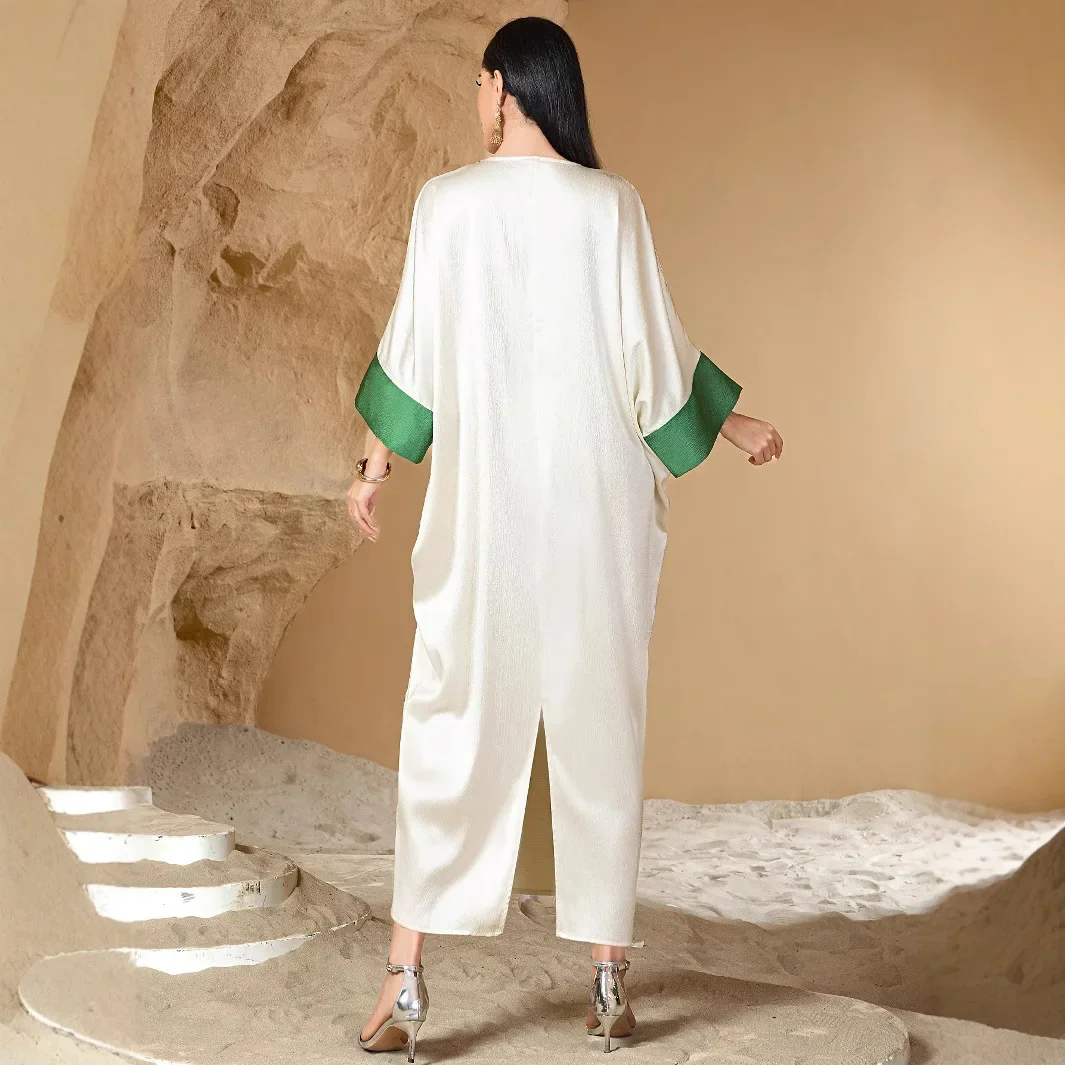 Mode diamants Abaya dubaï caftan femmes robe Maxi ample robe de soirée musulmane Islam vêtements marocain Caftan Eid Ramadan Jalabiya