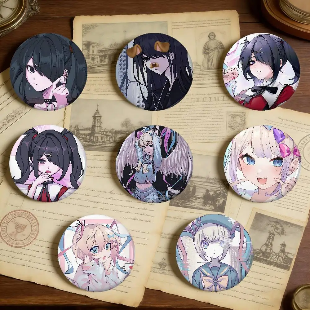 Needy Girl Overdose Badges Peripheral Lapel Pins Tinplate Round Brooch For Shoulder Bag Accessories Souvenir Gifts