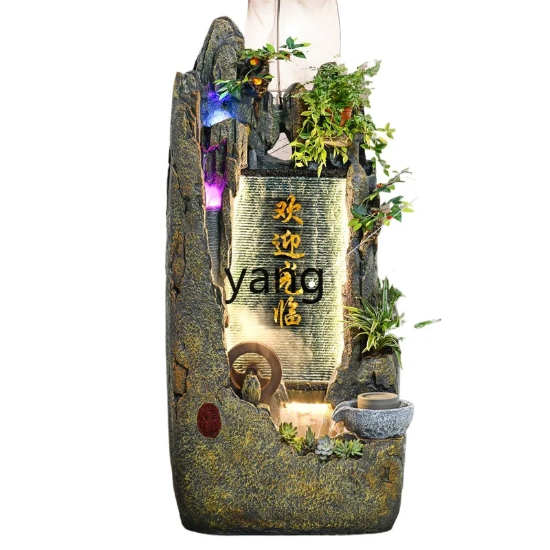 Lmm rockery circulating water curtain wall fountain floor screen ornament new Chinese style