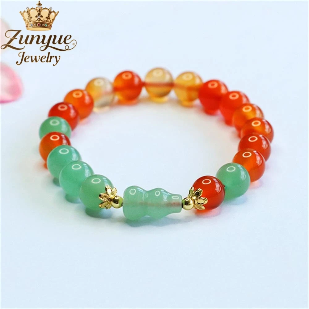 

High-End Natural Agate Dongling Jade Gourd Bracelet Luxury Quality Jewelry Fashion Jewelry Exquisite Elegant Charms Popular Gift