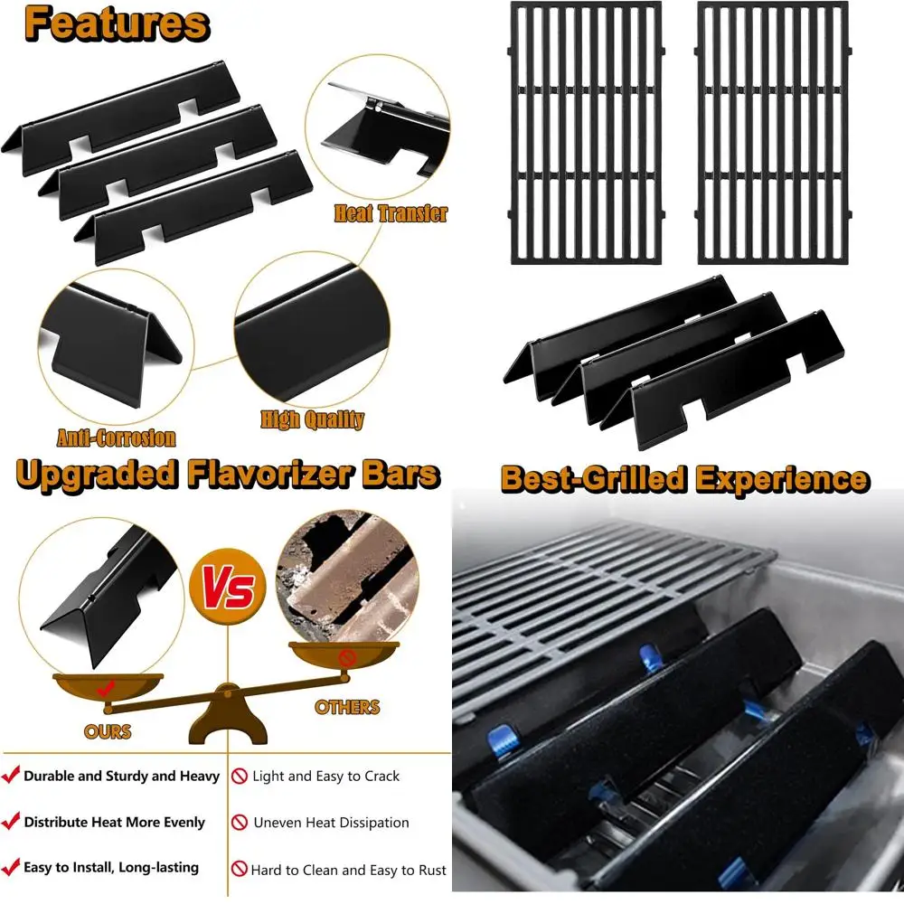 

Replacement Grill Parts for Spirit E210 Grills - Flavorizer Bars and Cooking Grates