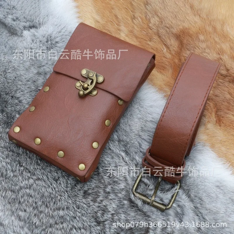 スチームパンク電話ポーチ中世ベルトルネッサンスコスプレ衣装アクセサリー