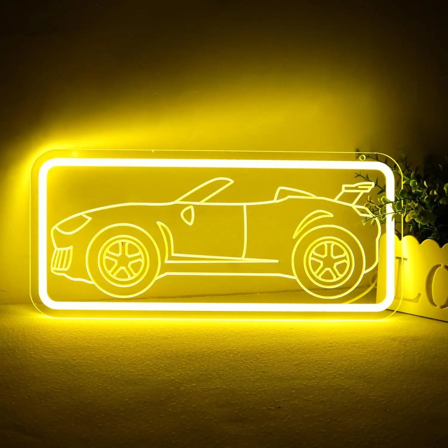 

Sports Car Neon Signs Led Racing Car Neon Light for Garage Man Cave Beer Bar Club Hotel Bar Cafe Bedroom Decor Gift for Car Fans