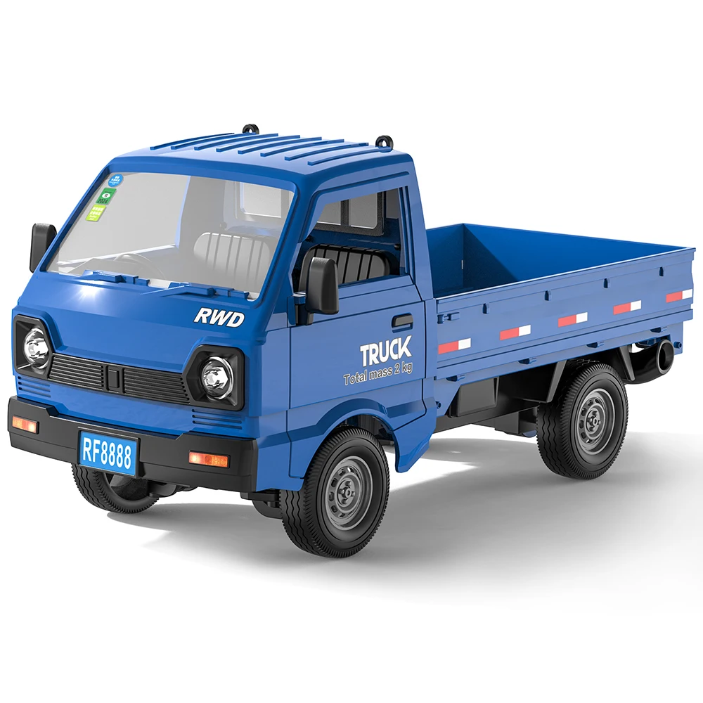 Nuevo 9IMOD KF21 RC camión coche 1:16 2,4G camioneta de escalada de deriva 2WD Van con luces LED de pulverización Control remoto modelo vehículo chico