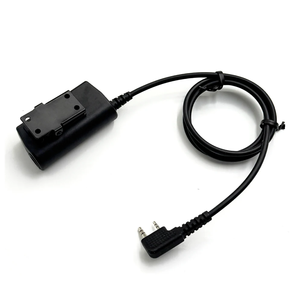 YHKEMA U94 Tactical Kenwood, Baofeng Version PTT Standard 7.0 Plug for Radio Adapter Black view 2