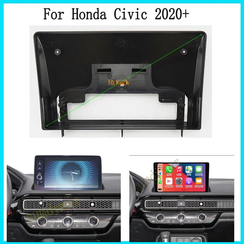 10.1 inch big screen android Car radio Frame Adapter Kits Fascia Panel For Honda CIVIC 2020 2021 2022 car panel Trim Dashboard