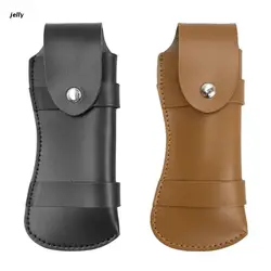 448C Horizontal Carry Knife Pouch Belt Leather Folding Knife Snap Case Knife Holster