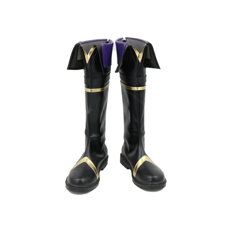 Anime Shadow Cosplay Cid Kagenou Black Boots Leader of Shadow Garden Custom Made Shoes