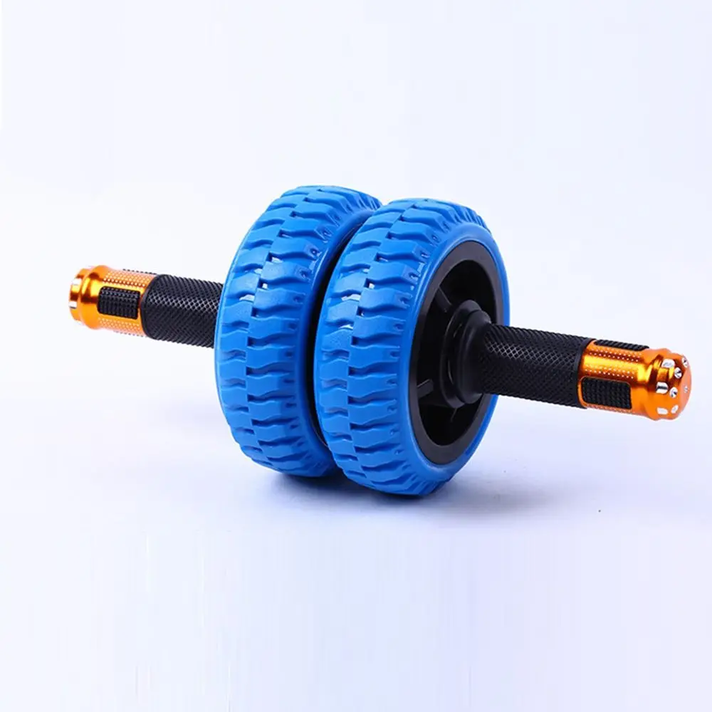 Ergonomic Grip Double-Wheel Ab Roller Double Bearing Non-slip Wheel Abdominal Wheel Solid Steel Silent Operation