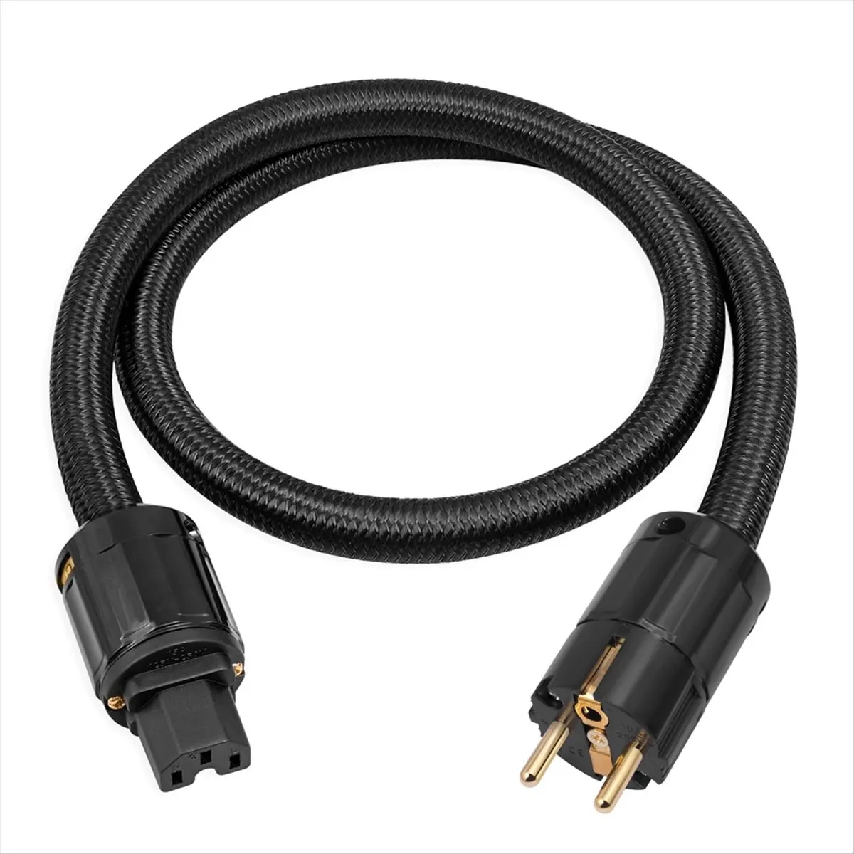 AT42 12AWG HiFi Power Cable, HiFi Power Cable EU Power Cable, 250V/15A for Speakers, Subwoofer, Turntable, Amplifier 200cm