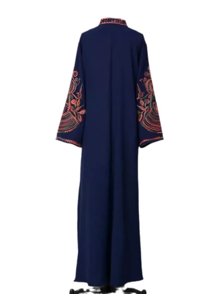 عباية قفطان مغربي للنساء فساتين الحفلات جلابية عربية مطرزة دبي رداء طويل إسلام عيد عبايات إسلامية سعودية #5