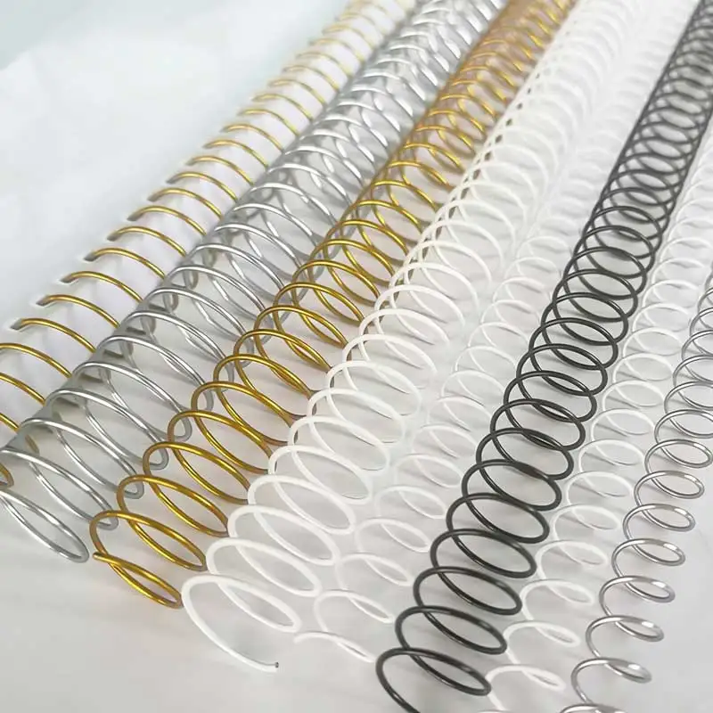 50pcs 3:1 A4/34 Hole Spiral Iron Snake Notebook Metal Single Coil Loose-leaf Ring Nylon Ring Book Binding Calendar Binder