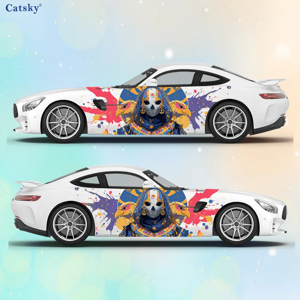 

Наклейки на боковую часть автомобиля с изображением египетского орла, самоклеящиеся, водонепроницаемые и устойчивые к царапинам, аксессуар для автомобиля, подарок