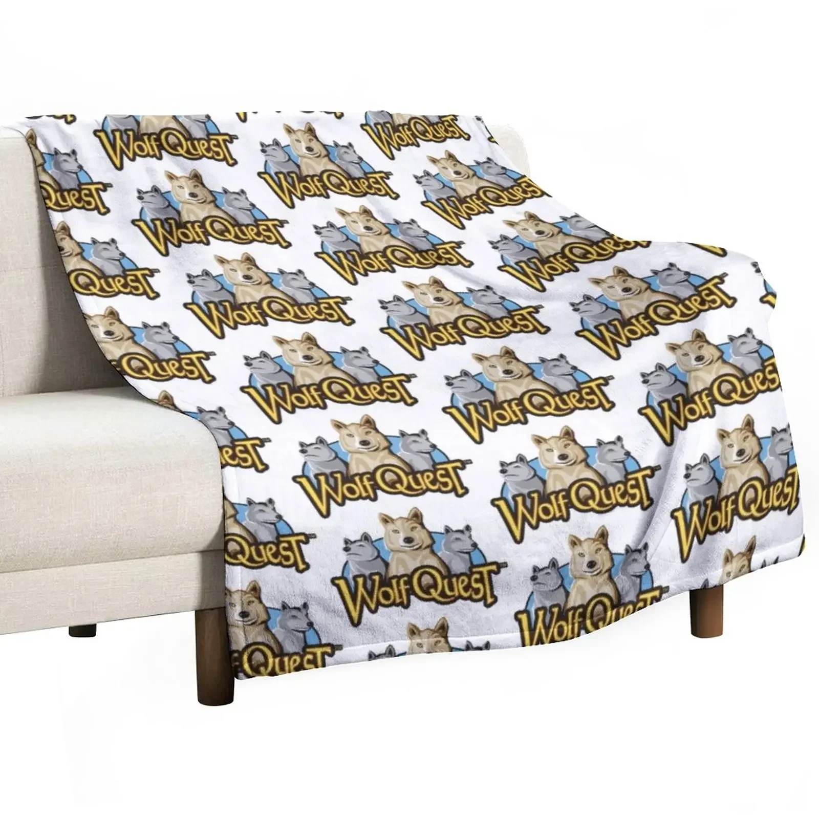 

WolfQuest Classic logo Throw Blanket manga Custom christmas decoration Blankets